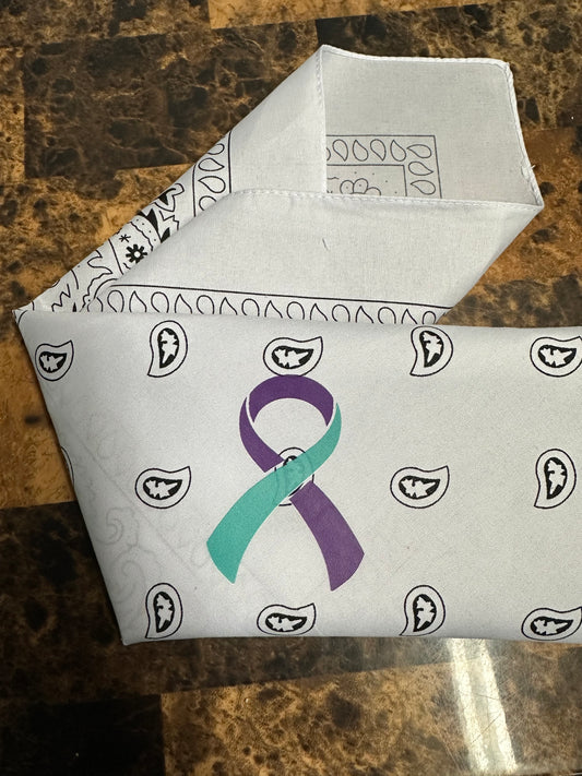 Ribbon design - White bandana